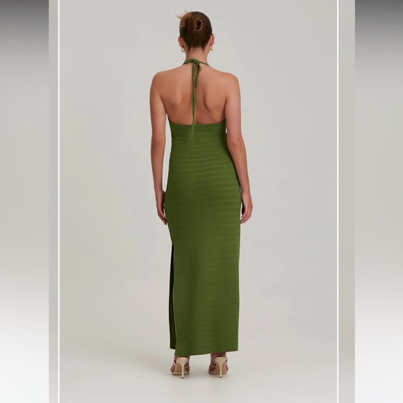 Finders Keepers Iggy knit halter dress. Green. Size small. EUC. - Picture 4 of 15